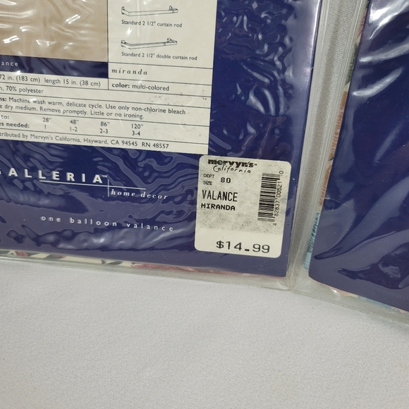 (2) Vtg Galleria Home Decor MIRANDA Balloon Valance - Floral - Picture 10 of 14